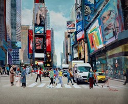 New York in Motion by Torabi - Original Painting on Box Canvas sized 59x48 inches. Available from Whitewall Galleries